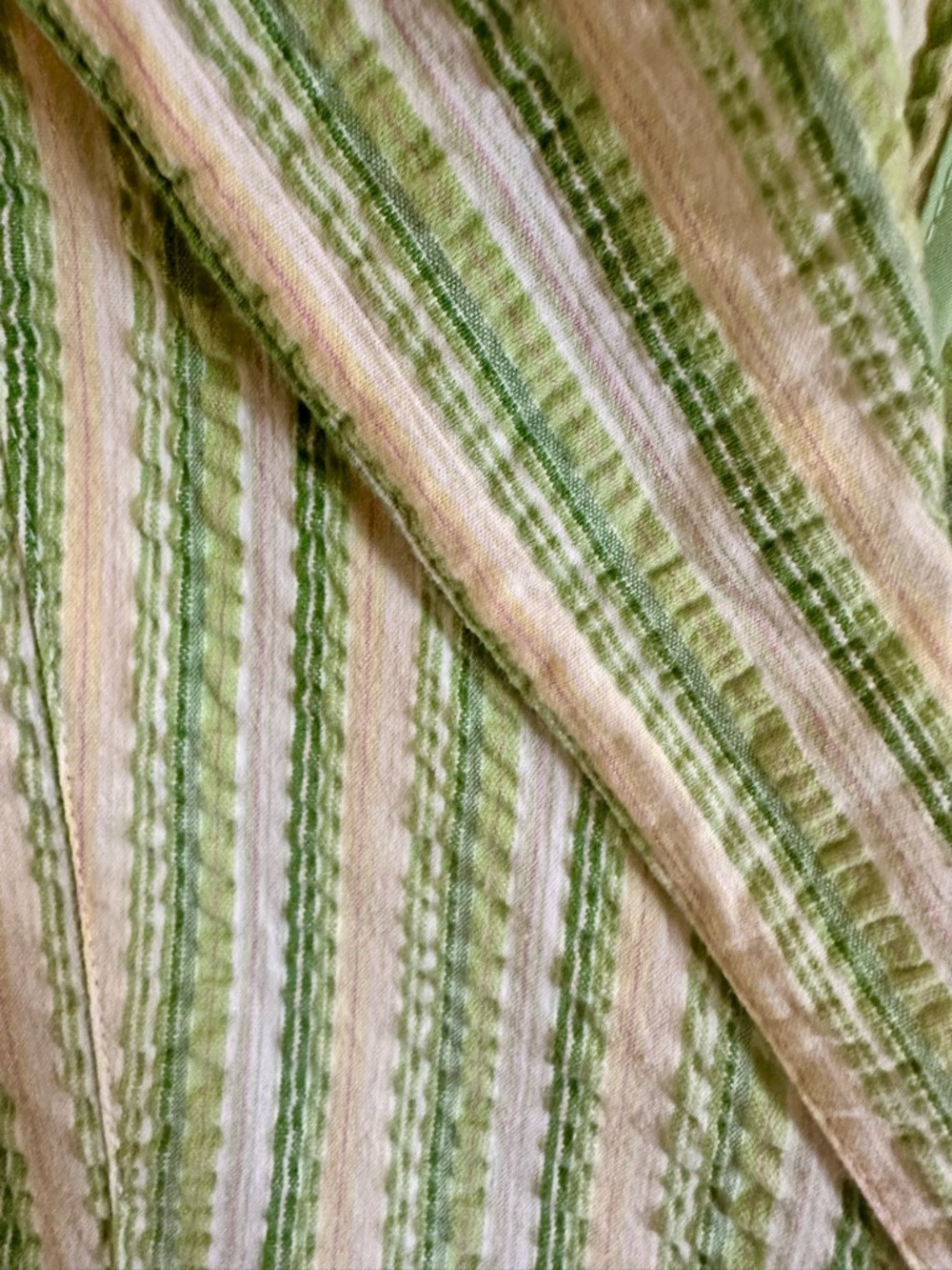 Vintage Green Seersucker Stripe Blazer Jacket Coastal Prep Size M Fits S - Picture 8 of 13
